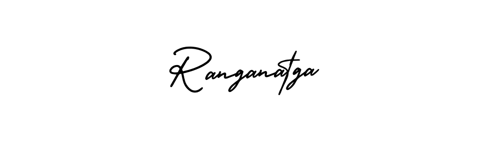 The best way (AmerikaSignatureDemo-Regular) to make a short signature is to pick only two or three words in your name. The name Ranganatga include a total of six letters. For converting this name. Ranganatga signature style 3 images and pictures png