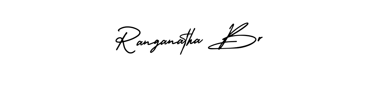How to make Ranganatha Br name signature. Use AmerikaSignatureDemo-Regular style for creating short signs online. This is the latest handwritten sign. Ranganatha Br signature style 3 images and pictures png