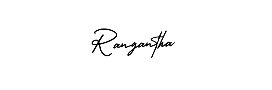 Use a signature maker to create a handwritten signature online. With this signature software, you can design (AmerikaSignatureDemo-Regular) your own signature for name Rangantha. Rangantha signature style 3 images and pictures png