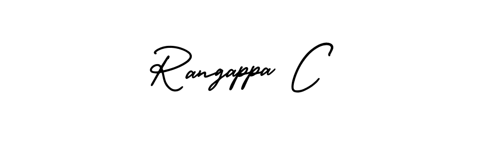 How to make Rangappa C name signature. Use AmerikaSignatureDemo-Regular style for creating short signs online. This is the latest handwritten sign. Rangappa C signature style 3 images and pictures png