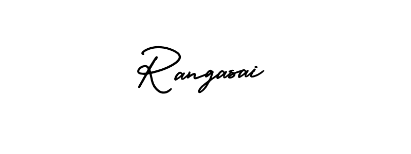 AmerikaSignatureDemo-Regular is a professional signature style that is perfect for those who want to add a touch of class to their signature. It is also a great choice for those who want to make their signature more unique. Get Rangasai name to fancy signature for free. Rangasai signature style 3 images and pictures png