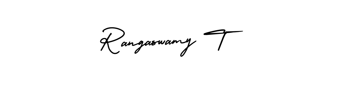 Make a beautiful signature design for name Rangaswamy T. With this signature (AmerikaSignatureDemo-Regular) style, you can create a handwritten signature for free. Rangaswamy T signature style 3 images and pictures png
