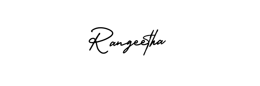 The best way (AmerikaSignatureDemo-Regular) to make a short signature is to pick only two or three words in your name. The name Rangeetha include a total of six letters. For converting this name. Rangeetha signature style 3 images and pictures png