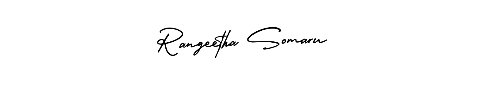 Make a beautiful signature design for name Rangeetha Somaru. With this signature (AmerikaSignatureDemo-Regular) style, you can create a handwritten signature for free. Rangeetha Somaru signature style 3 images and pictures png