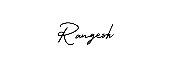 The best way (AmerikaSignatureDemo-Regular) to make a short signature is to pick only two or three words in your name. The name Rangesh include a total of six letters. For converting this name. Rangesh signature style 3 images and pictures png