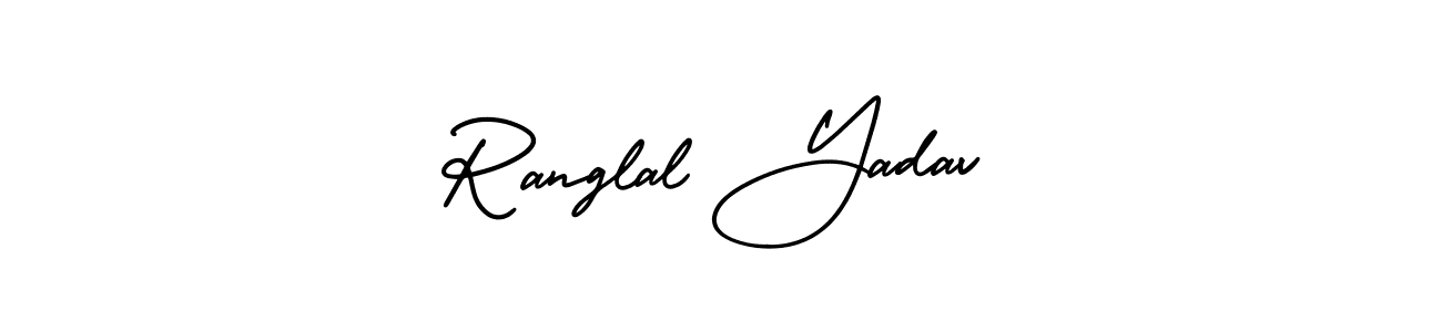 It looks lik you need a new signature style for name Ranglal Yadav. Design unique handwritten (AmerikaSignatureDemo-Regular) signature with our free signature maker in just a few clicks. Ranglal Yadav signature style 3 images and pictures png