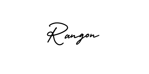 Make a beautiful signature design for name Rangon. With this signature (AmerikaSignatureDemo-Regular) style, you can create a handwritten signature for free. Rangon signature style 3 images and pictures png