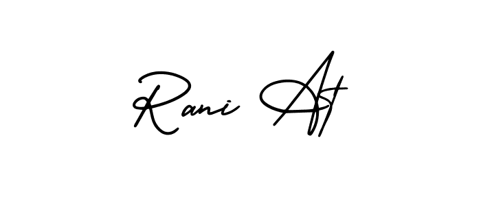 You can use this online signature creator to create a handwritten signature for the name Rani At. This is the best online autograph maker. Rani At signature style 3 images and pictures png