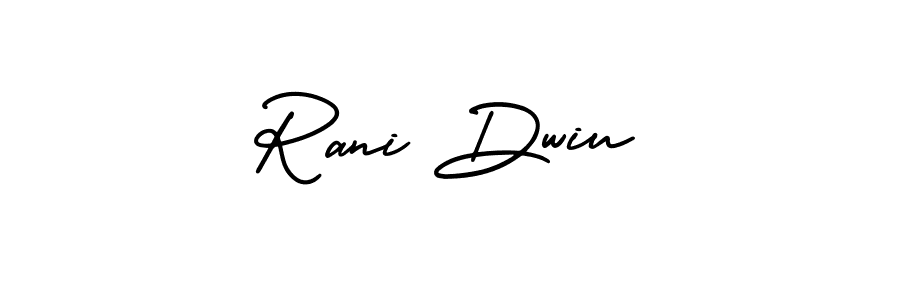 How to Draw Rani Dwiu signature style? AmerikaSignatureDemo-Regular is a latest design signature styles for name Rani Dwiu. Rani Dwiu signature style 3 images and pictures png