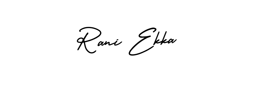 Design your own signature with our free online signature maker. With this signature software, you can create a handwritten (AmerikaSignatureDemo-Regular) signature for name Rani Ekka. Rani Ekka signature style 3 images and pictures png