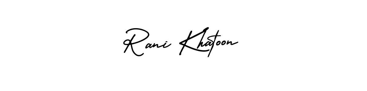 How to Draw Rani Khatoon signature style? AmerikaSignatureDemo-Regular is a latest design signature styles for name Rani Khatoon. Rani Khatoon signature style 3 images and pictures png