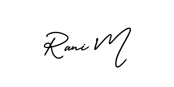See photos of Rani M official signature by Spectra . Check more albums & portfolios. Read reviews & check more about AmerikaSignatureDemo-Regular font. Rani M signature style 3 images and pictures png
