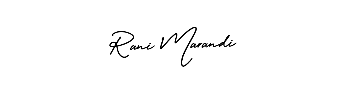 AmerikaSignatureDemo-Regular is a professional signature style that is perfect for those who want to add a touch of class to their signature. It is also a great choice for those who want to make their signature more unique. Get Rani Marandi name to fancy signature for free. Rani Marandi signature style 3 images and pictures png