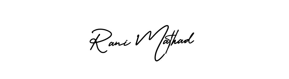 Use a signature maker to create a handwritten signature online. With this signature software, you can design (AmerikaSignatureDemo-Regular) your own signature for name Rani Mathad. Rani Mathad signature style 3 images and pictures png