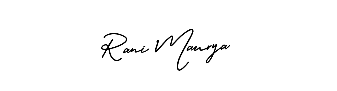 Design your own signature with our free online signature maker. With this signature software, you can create a handwritten (AmerikaSignatureDemo-Regular) signature for name Rani Maurya. Rani Maurya signature style 3 images and pictures png