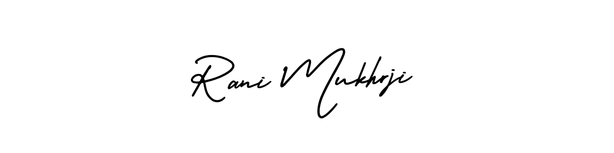It looks lik you need a new signature style for name Rani Mukhrji. Design unique handwritten (AmerikaSignatureDemo-Regular) signature with our free signature maker in just a few clicks. Rani Mukhrji signature style 3 images and pictures png