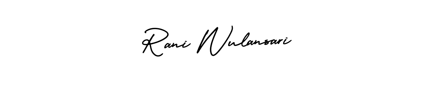 Create a beautiful signature design for name Rani Wulansari. With this signature (AmerikaSignatureDemo-Regular) fonts, you can make a handwritten signature for free. Rani Wulansari signature style 3 images and pictures png