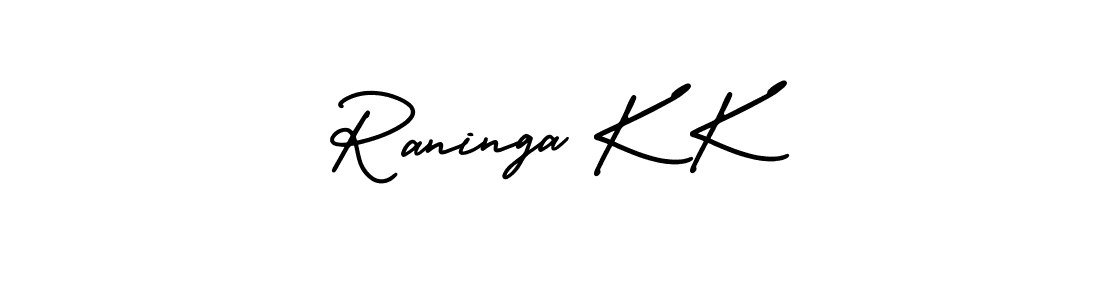 if you are searching for the best signature style for your name Raninga K K. so please give up your signature search. here we have designed multiple signature styles  using AmerikaSignatureDemo-Regular. Raninga K K signature style 3 images and pictures png