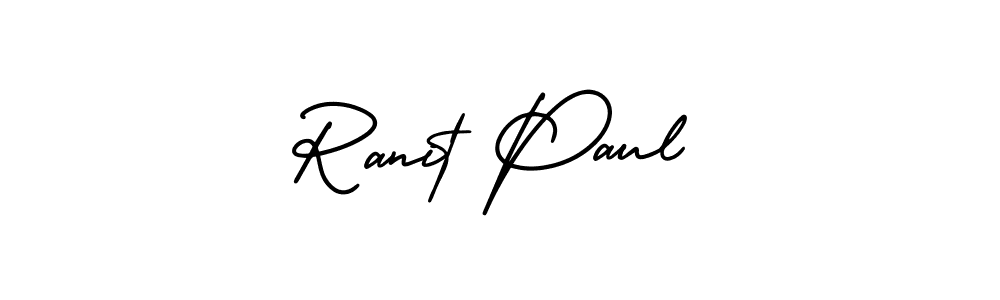 This is the best signature style for the Ranit Paul name. Also you like these signature font (AmerikaSignatureDemo-Regular). Mix name signature. Ranit Paul signature style 3 images and pictures png