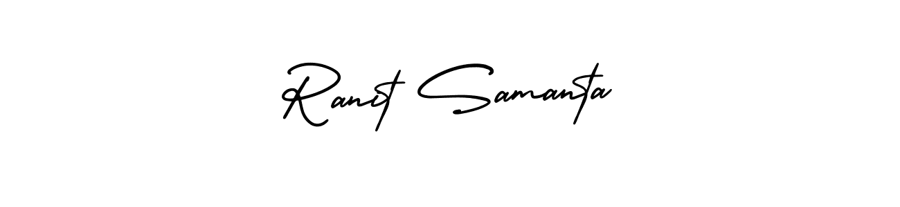 Ranit Samanta stylish signature style. Best Handwritten Sign (AmerikaSignatureDemo-Regular) for my name. Handwritten Signature Collection Ideas for my name Ranit Samanta. Ranit Samanta signature style 3 images and pictures png