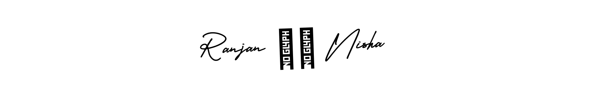 The best way (AmerikaSignatureDemo-Regular) to make a short signature is to pick only two or three words in your name. The name Ranjan ❤️ Nisha include a total of six letters. For converting this name. Ranjan ❤️ Nisha signature style 3 images and pictures png