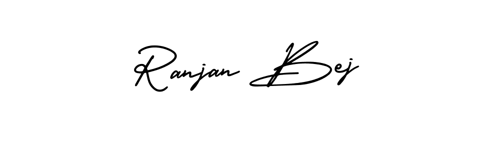 This is the best signature style for the Ranjan Bej name. Also you like these signature font (AmerikaSignatureDemo-Regular). Mix name signature. Ranjan Bej signature style 3 images and pictures png