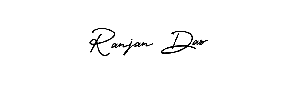 You should practise on your own different ways (AmerikaSignatureDemo-Regular) to write your name (Ranjan Das) in signature. don't let someone else do it for you. Ranjan Das signature style 3 images and pictures png