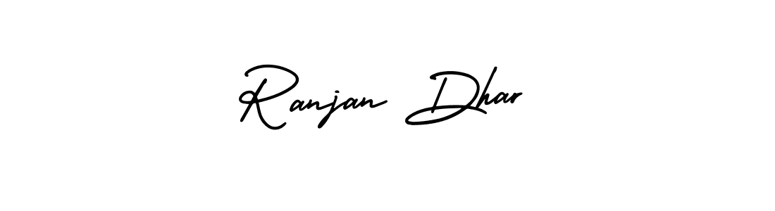 How to make Ranjan Dhar name signature. Use AmerikaSignatureDemo-Regular style for creating short signs online. This is the latest handwritten sign. Ranjan Dhar signature style 3 images and pictures png