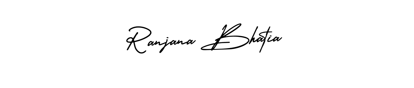 How to make Ranjana Bhatia name signature. Use AmerikaSignatureDemo-Regular style for creating short signs online. This is the latest handwritten sign. Ranjana Bhatia signature style 3 images and pictures png