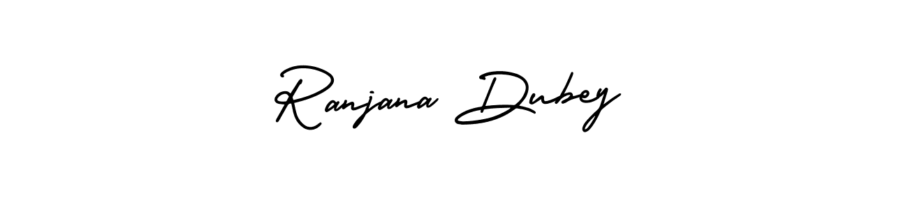 The best way (AmerikaSignatureDemo-Regular) to make a short signature is to pick only two or three words in your name. The name Ranjana Dubey include a total of six letters. For converting this name. Ranjana Dubey signature style 3 images and pictures png