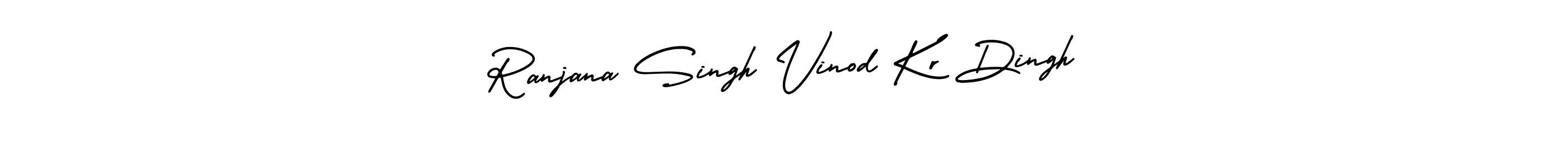 The best way (AmerikaSignatureDemo-Regular) to make a short signature is to pick only two or three words in your name. The name Ranjana Singh Vinod Kr Dingh include a total of six letters. For converting this name. Ranjana Singh Vinod Kr Dingh signature style 3 images and pictures png