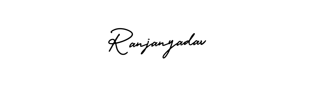 Ranjanyadav stylish signature style. Best Handwritten Sign (AmerikaSignatureDemo-Regular) for my name. Handwritten Signature Collection Ideas for my name Ranjanyadav. Ranjanyadav signature style 3 images and pictures png