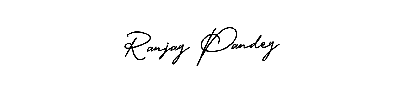 Also You can easily find your signature by using the search form. We will create Ranjay Pandey name handwritten signature images for you free of cost using AmerikaSignatureDemo-Regular sign style. Ranjay Pandey signature style 3 images and pictures png