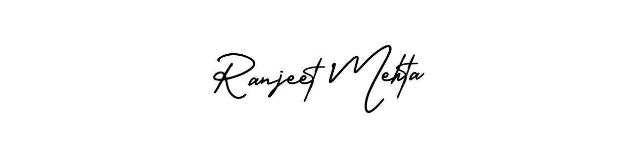 Ranjeet Mehta stylish signature style. Best Handwritten Sign (AmerikaSignatureDemo-Regular) for my name. Handwritten Signature Collection Ideas for my name Ranjeet Mehta. Ranjeet Mehta signature style 3 images and pictures png