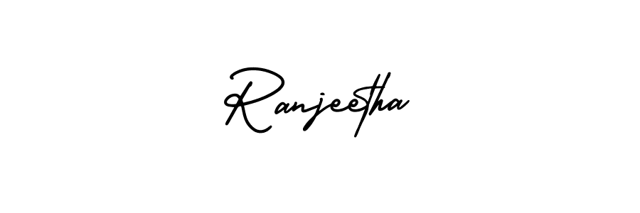 Also You can easily find your signature by using the search form. We will create Ranjeetha name handwritten signature images for you free of cost using AmerikaSignatureDemo-Regular sign style. Ranjeetha signature style 3 images and pictures png