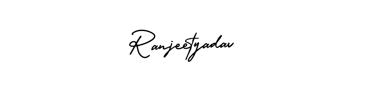 Make a short Ranjeetyadav signature style. Manage your documents anywhere anytime using AmerikaSignatureDemo-Regular. Create and add eSignatures, submit forms, share and send files easily. Ranjeetyadav signature style 3 images and pictures png