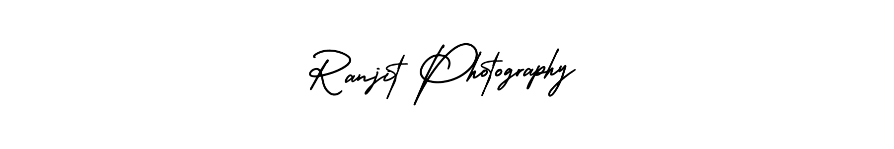 You should practise on your own different ways (AmerikaSignatureDemo-Regular) to write your name (Ranjit Photography) in signature. don't let someone else do it for you. Ranjit Photography signature style 3 images and pictures png