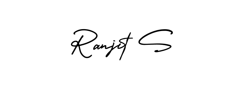 It looks lik you need a new signature style for name Ranjit S. Design unique handwritten (AmerikaSignatureDemo-Regular) signature with our free signature maker in just a few clicks. Ranjit S signature style 3 images and pictures png