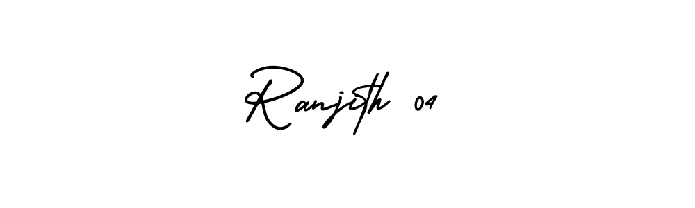 How to make Ranjith 04 name signature. Use AmerikaSignatureDemo-Regular style for creating short signs online. This is the latest handwritten sign. Ranjith 04 signature style 3 images and pictures png