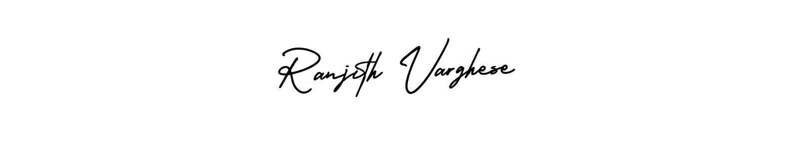 How to make Ranjith Varghese name signature. Use AmerikaSignatureDemo-Regular style for creating short signs online. This is the latest handwritten sign. Ranjith Varghese signature style 3 images and pictures png