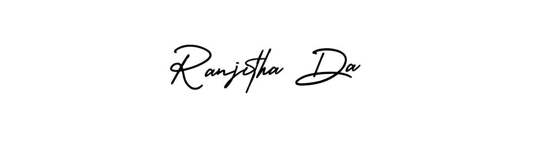 Use a signature maker to create a handwritten signature online. With this signature software, you can design (AmerikaSignatureDemo-Regular) your own signature for name Ranjitha Da. Ranjitha Da signature style 3 images and pictures png