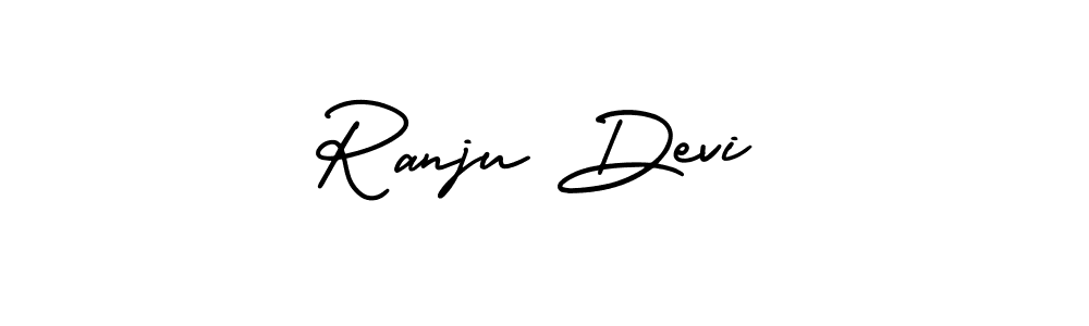 Create a beautiful signature design for name Ranju Devi. With this signature (AmerikaSignatureDemo-Regular) fonts, you can make a handwritten signature for free. Ranju Devi signature style 3 images and pictures png