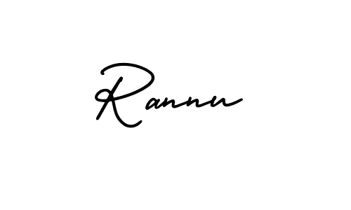 Create a beautiful signature design for name Rannu. With this signature (AmerikaSignatureDemo-Regular) fonts, you can make a handwritten signature for free. Rannu signature style 3 images and pictures png
