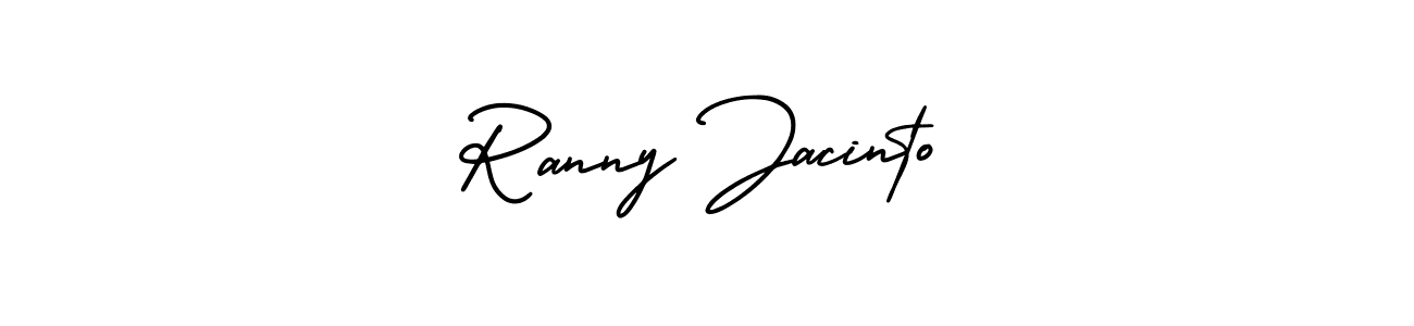 Ranny Jacinto stylish signature style. Best Handwritten Sign (AmerikaSignatureDemo-Regular) for my name. Handwritten Signature Collection Ideas for my name Ranny Jacinto. Ranny Jacinto signature style 3 images and pictures png