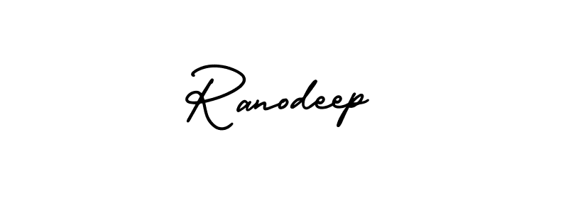 Use a signature maker to create a handwritten signature online. With this signature software, you can design (AmerikaSignatureDemo-Regular) your own signature for name Ranodeep. Ranodeep signature style 3 images and pictures png