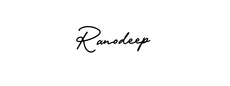 Use a signature maker to create a handwritten signature online. With this signature software, you can design (AmerikaSignatureDemo-Regular) your own signature for name Ranodeep. Ranodeep signature style 3 images and pictures png