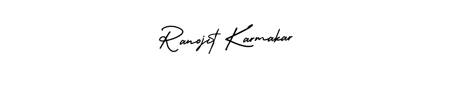Use a signature maker to create a handwritten signature online. With this signature software, you can design (AmerikaSignatureDemo-Regular) your own signature for name Ranojit Karmakar. Ranojit Karmakar signature style 3 images and pictures png