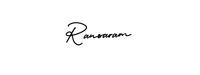 Make a beautiful signature design for name Ransaram. With this signature (AmerikaSignatureDemo-Regular) style, you can create a handwritten signature for free. Ransaram signature style 3 images and pictures png