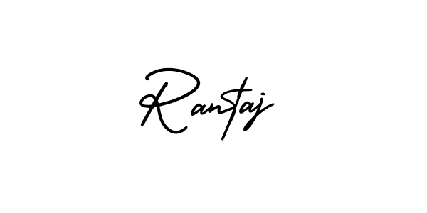 The best way (AmerikaSignatureDemo-Regular) to make a short signature is to pick only two or three words in your name. The name Rantaj include a total of six letters. For converting this name. Rantaj signature style 3 images and pictures png