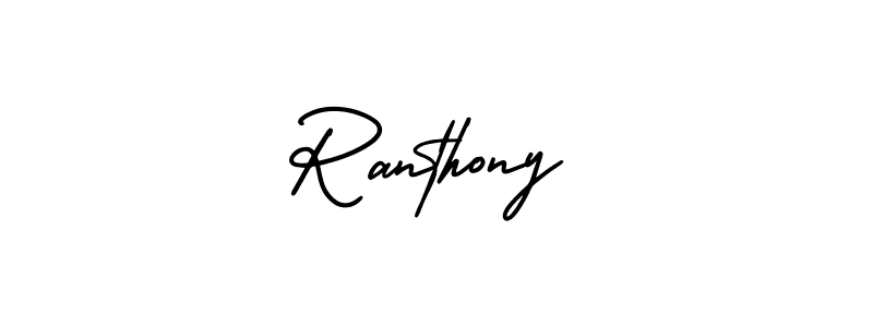 Here are the top 10 professional signature styles for the name Ranthony. These are the best autograph styles you can use for your name. Ranthony signature style 3 images and pictures png